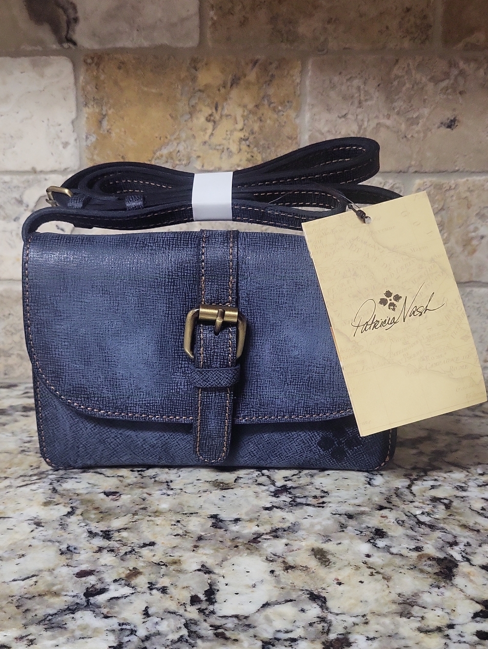 Patricia Nash Denim Leather Torri Crossbody
